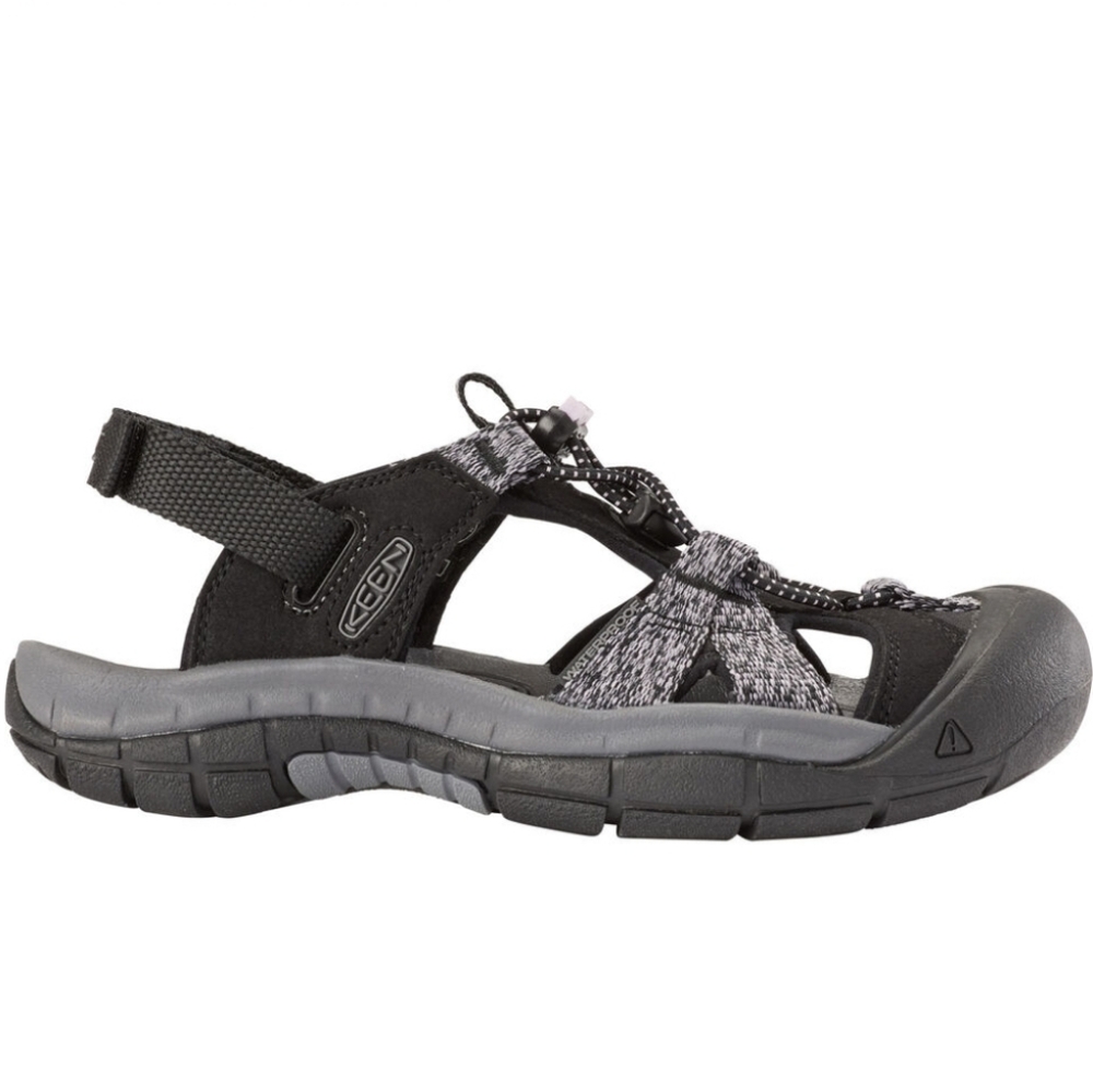KEEN‎ Ravine H2 Black & Gray Closed-Toe Hiking Sandals, Water Shoe, Size 6.5